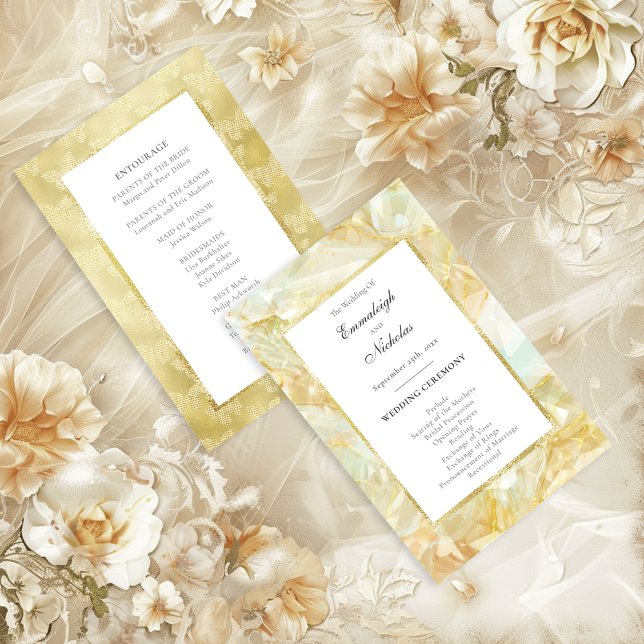 Programas de Casamento Cristal de Champagne Burst (Criador carregado)