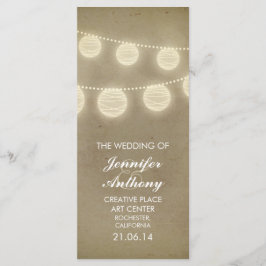 programas de casamento da vintage lanterna na moda