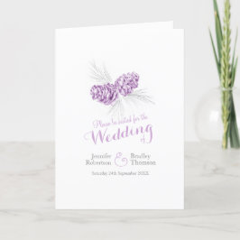 Programas de casamento de inverno de cinzas roxas