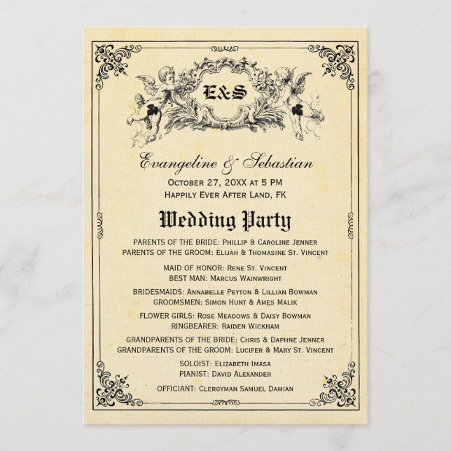 Programas De Casamento De Livrarias De Leite (Frente)