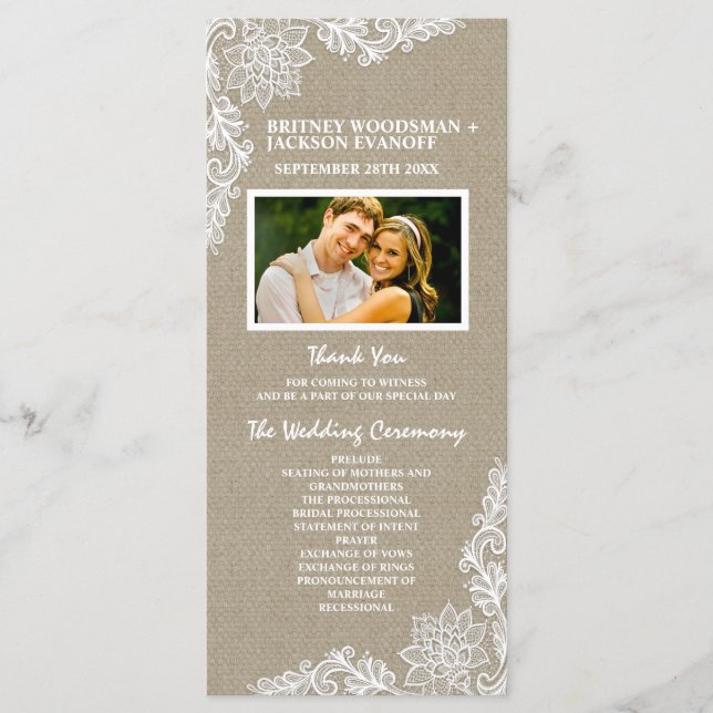 Programas de Casamento de Locais e Fotos do País (Frente)