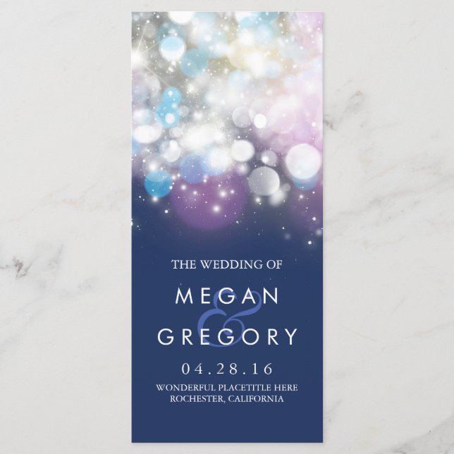 Programas de Casamento de Luzes de Corda Marinho (Frente)