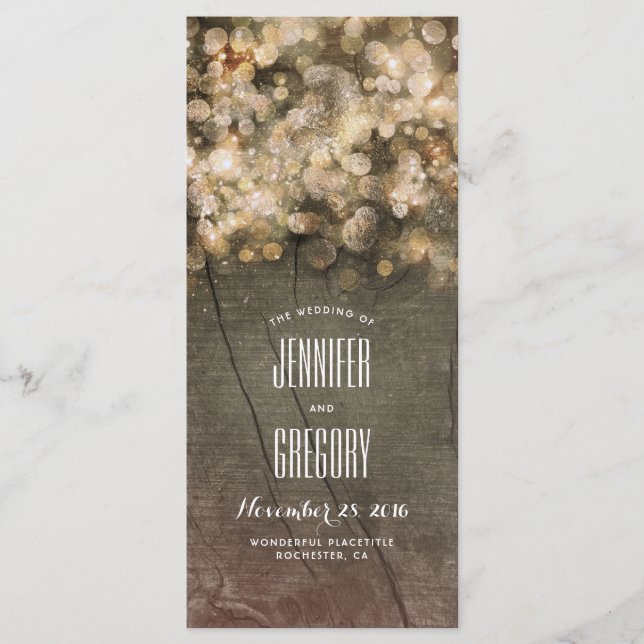 Programas De Casamento De Luzes Douradas Russas (Frente)