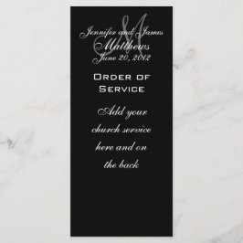 Programas de Casamento de Monogramas Elegantes