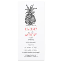 Programas de Casamento de Praia de Pineapple