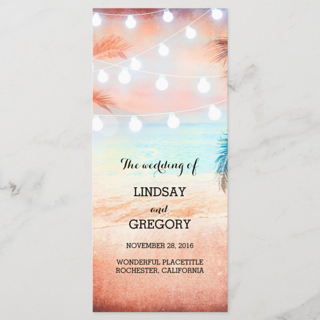 programas de casamento de praia rosa (Frente)