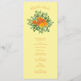 Programas de Casamento de Rosa de Península Amarel