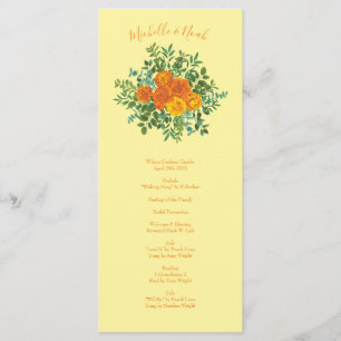 Programas de Casamento de Rosa de Península Amarel