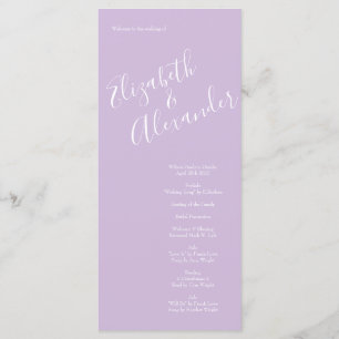 Programas de Casamento de Rosa púrpura amarelo-cla