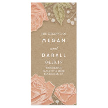 Programas de Casamento de Rosas Rosa e Respiração 