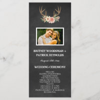 Programas de Casamento de Veados de Veado e Antler