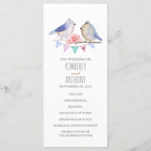 programas de casamento do casal de aves