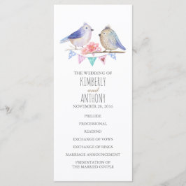 programas de casamento do casal de aves