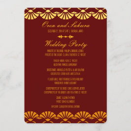 Programas de Casamento do Estilo de Arte Vermelha 