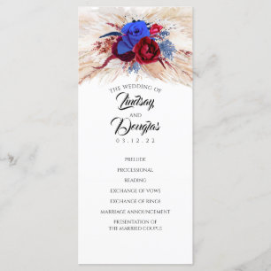 Programas de Casamento do Marinho Vermelho Pampas 