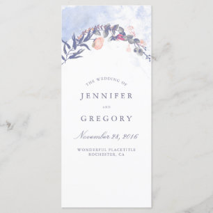 Programas de Casamento Dusty Blue e Blush
