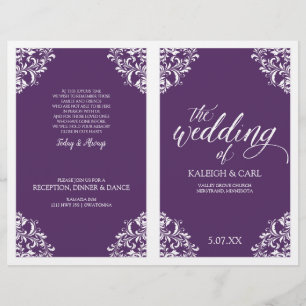 Programas De Casamento Elegante - Nadine (Ameixa/R