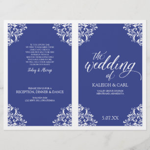 Programas de Casamento Elegante - Nadine (Royal Bl