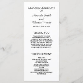 Programas de Casamento Elegante Simples