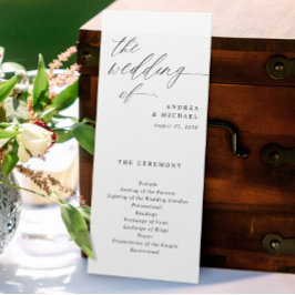 Programas de Casamento Elegantes e Altos com Calig