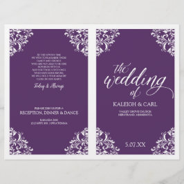 Programas de Casamento Elegantes -Nadine (Ameixa /