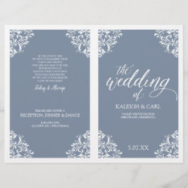 Programas de Casamento Elegantes -Nadine (Azul Emp