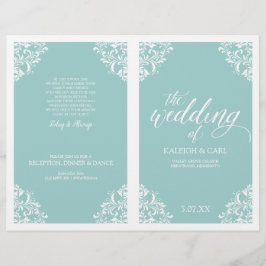 Programas de Casamento Elegantes -Nadine (Turquesa