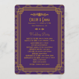 Programas de Casamento em Deco de Arte Roxa