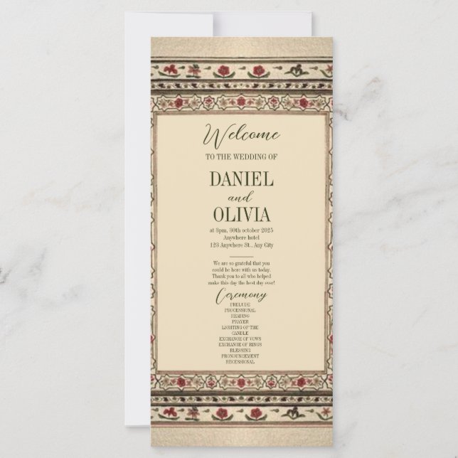 Programas De Casamento Etnico De Motif De Frame Vi (Frente)