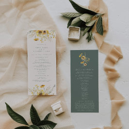 Programas De Casamento Floral De Girassol