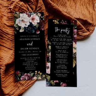 Programas de Casamento Floral de Papelaria de Casa