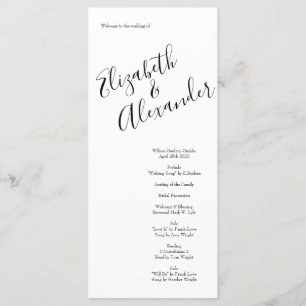 Programas de Casamento Floral de Peony Branca e Ro