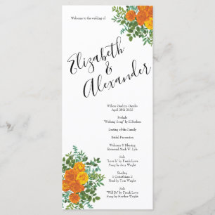Programas de Casamento Floral de Peony e Rosa Lara