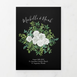 Programas de Casamento Floral e de Pensão Branca e