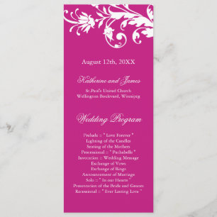 Programas de Casamento Fuschia