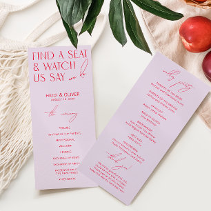 Programas de Casamento Mínimo de Roxo e Magenta Mo
