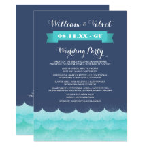 Programas De Casamento Náutico De Azul No Mar