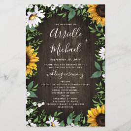 Programas de Casamento outono de madeira russa de