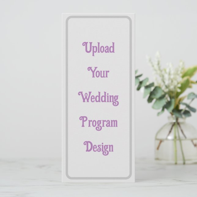 Programas de Casamento Personalizados - Elegante e (Em pé/Frente)
