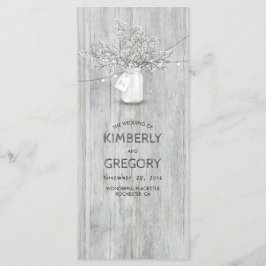 Programas de Casamento Respiratório Rustic Mason J