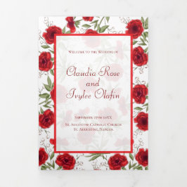 Programas de Casamento Romântico Rosa Vermelha