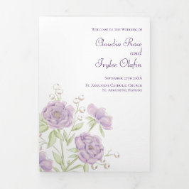 Programas de Casamento Rosa Roxo Lavanda