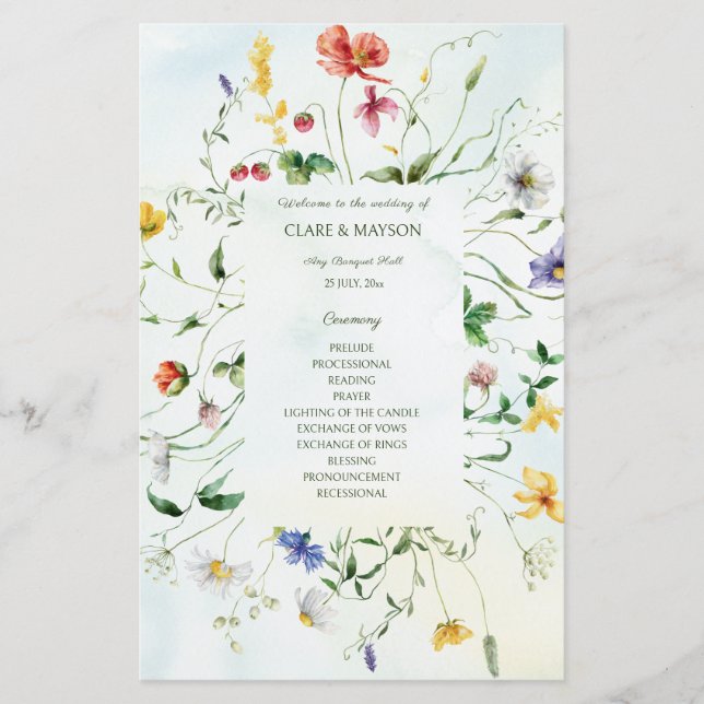 Programas de Casamento Russo do Romance Verde e Br (Frente)