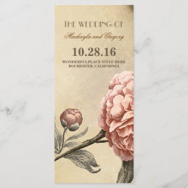 Programas de Casamento vintage de Península Rosa