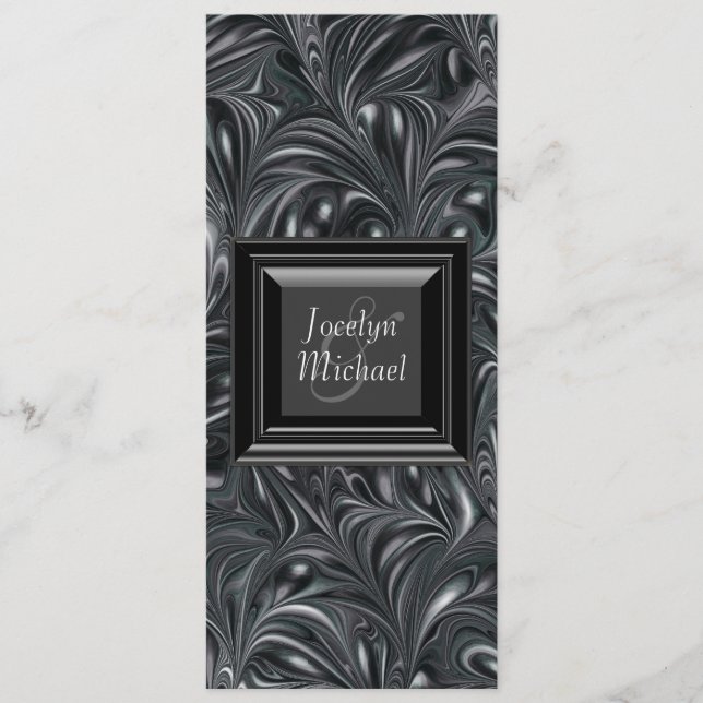 Programas de Casamentos Brancos Marmoreados de Ivo (Frente)