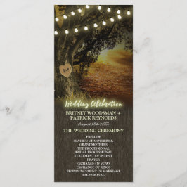 Programas de Cerimônia de Casamento de Árvores de 