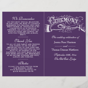 Programas De Cerimônia De Casamento De Roxos E Br