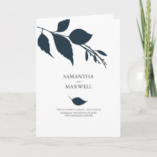 Programas de Cerimônia de Casamento Minimalista