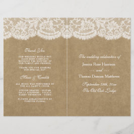 Programas de Coleção de Casamentos Kraft & Lace