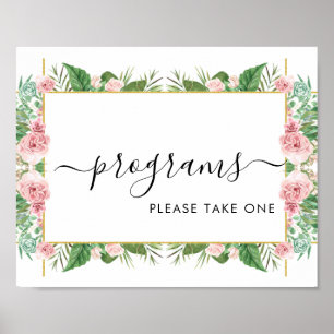 Programas de rosas Pegue Um Sinal Poster